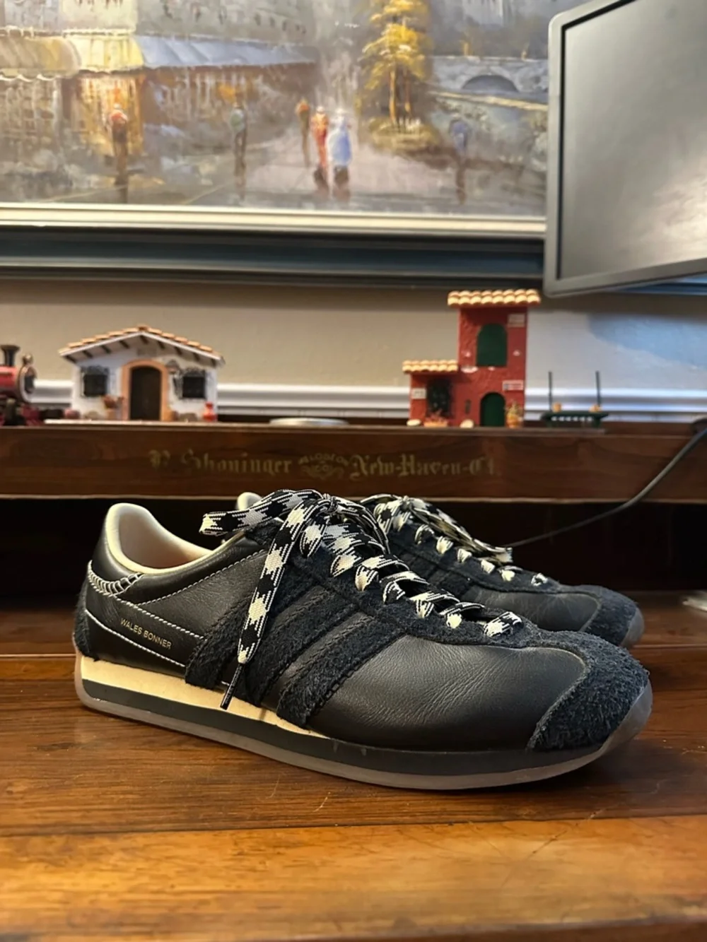 Adidas x Wales Bonner Country Core Black Size 11 - Picture 2 of 7